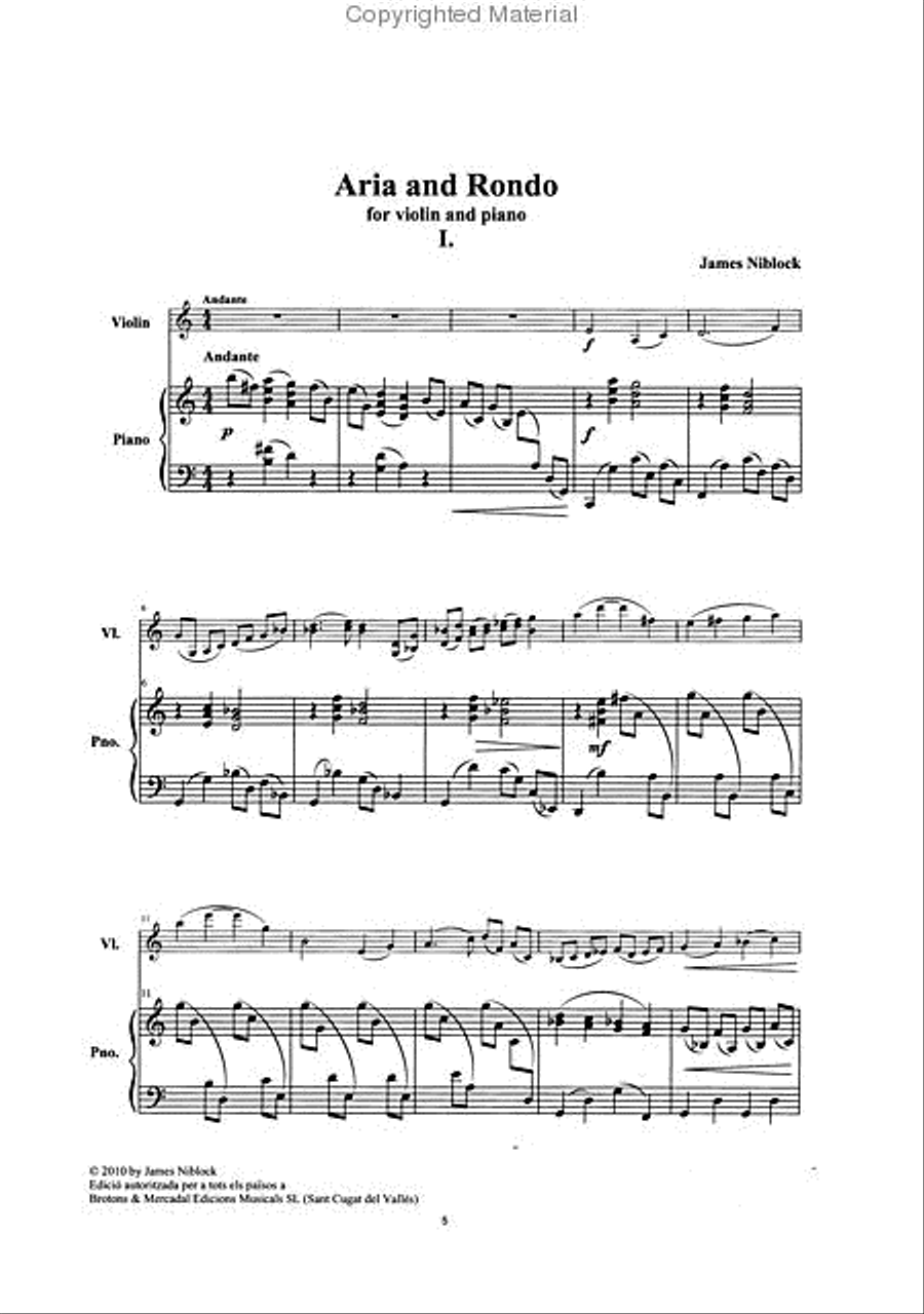 Aria and Rondo Aria and Rondo Violin Solo scores gallery preview page 2