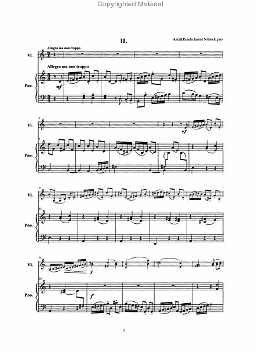 Aria and Rondo Aria and Rondo Violin Solo scores gallery preview page 3
