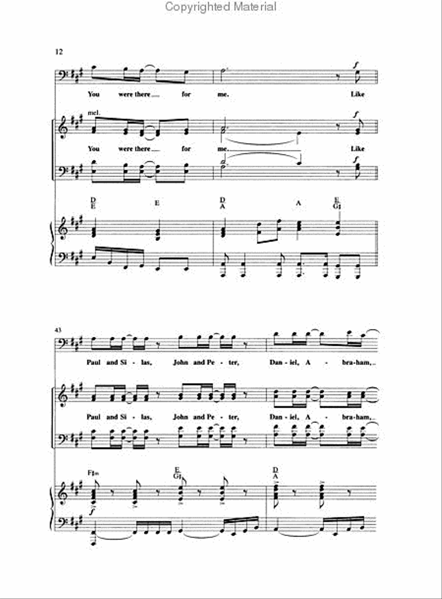 You Were There with the Unseen Hand (Anthem) 4-Part scores gallery preview page 3