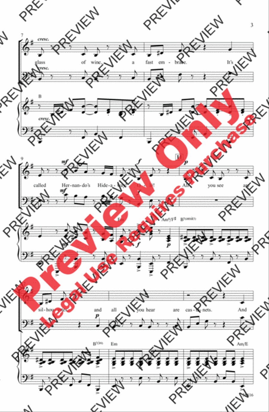 Hernando's Hideaway Hernando's Hideaway 4-Part scores gallery preview page 3