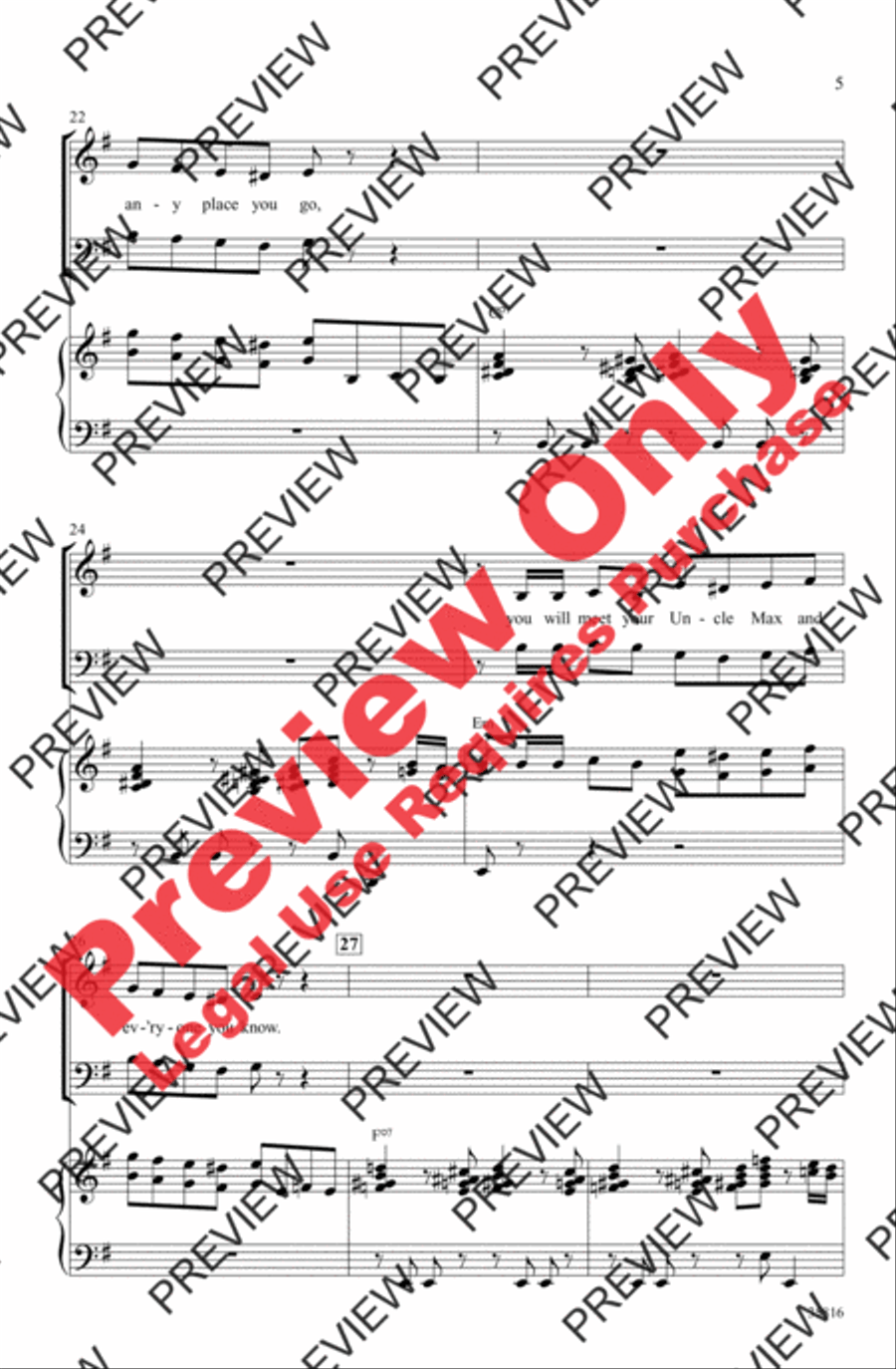 Hernando's Hideaway Hernando's Hideaway 4-Part scores gallery preview page 5