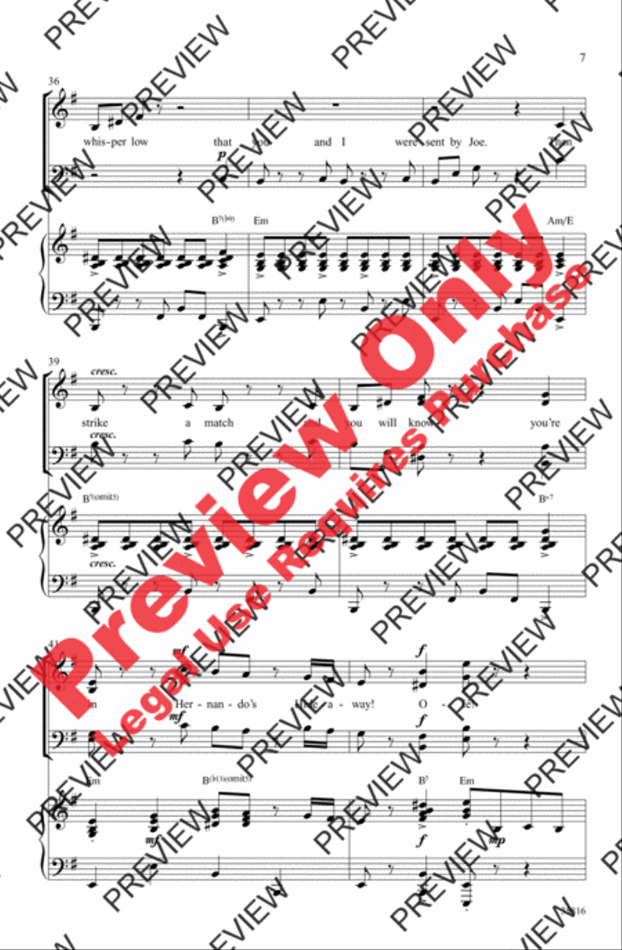 Hernando's Hideaway Hernando's Hideaway 4-Part scores gallery preview page 7