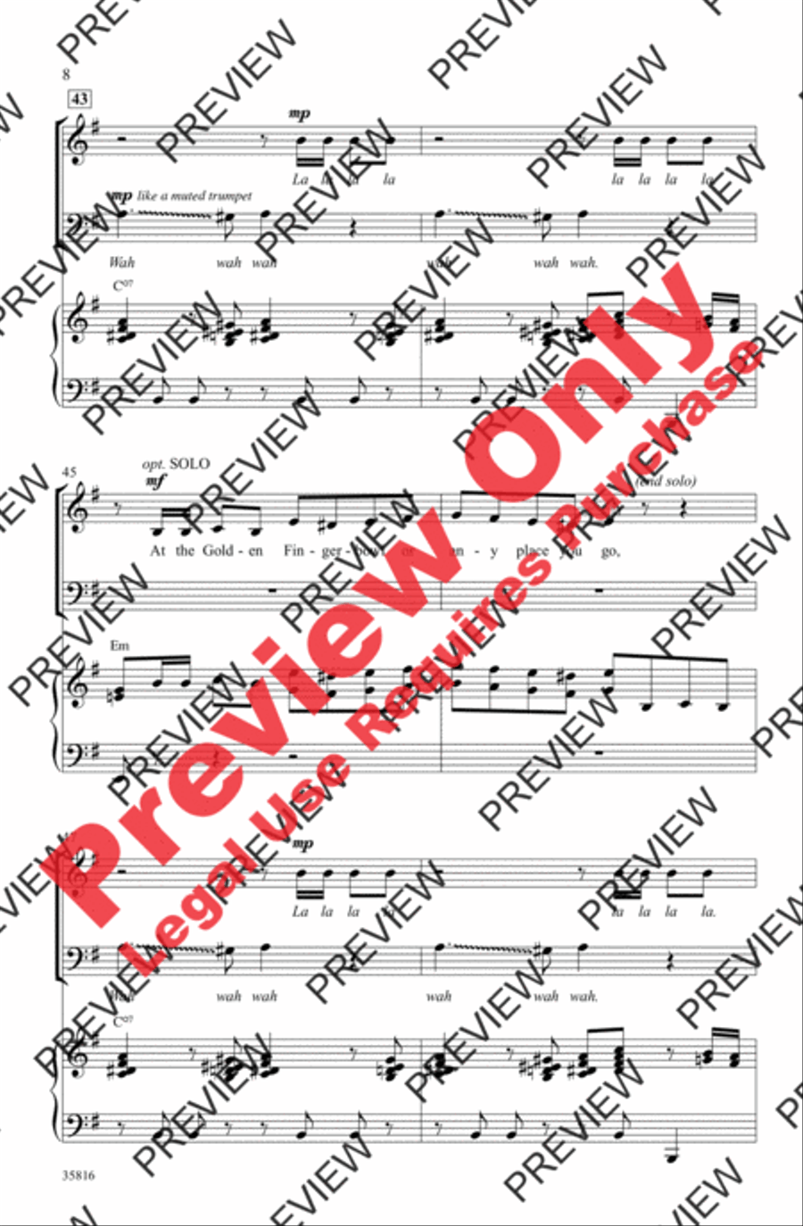 Hernando's Hideaway Hernando's Hideaway 4-Part scores gallery preview page 8