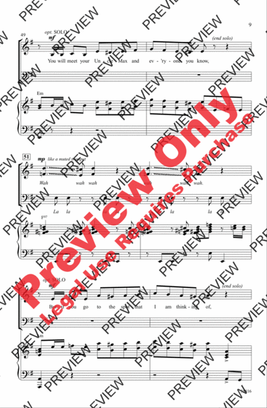 Hernando's Hideaway Hernando's Hideaway 4-Part scores gallery preview page 9