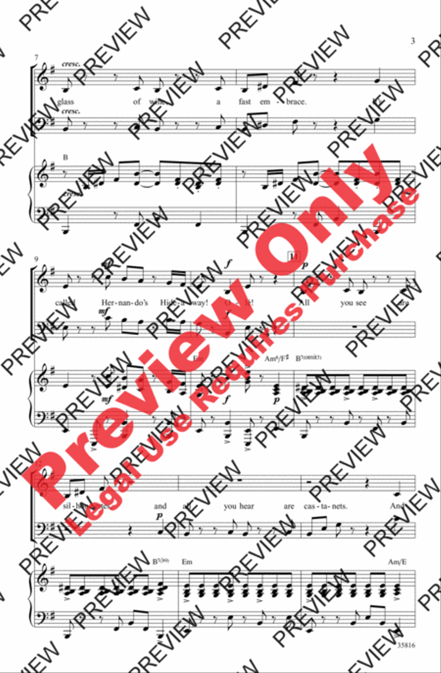 Hernando's Hideaway Hernando's Hideaway 4-Part scores gallery preview page 13