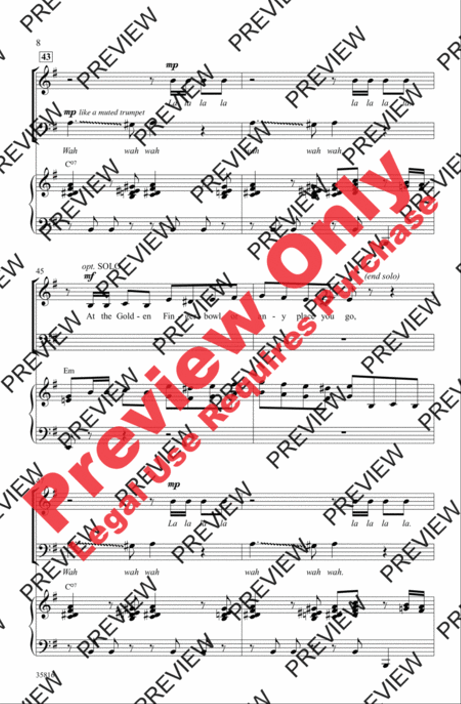 Hernando's Hideaway Hernando's Hideaway 4-Part scores gallery preview page 18