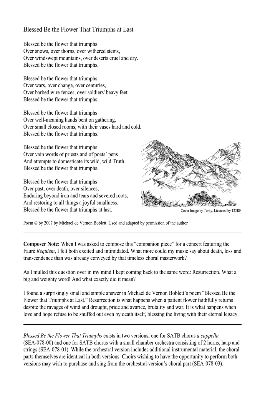 Blessed Be the Flower That Triumphs 4-Part scores gallery preview page 3