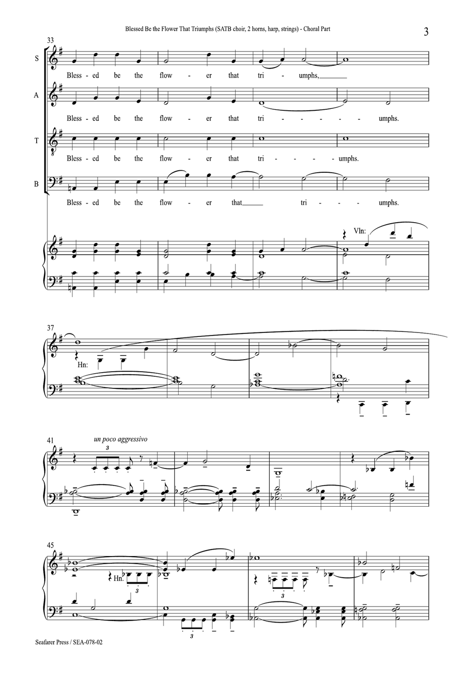 Blessed Be the Flower That Triumphs 4-Part scores gallery preview page 6