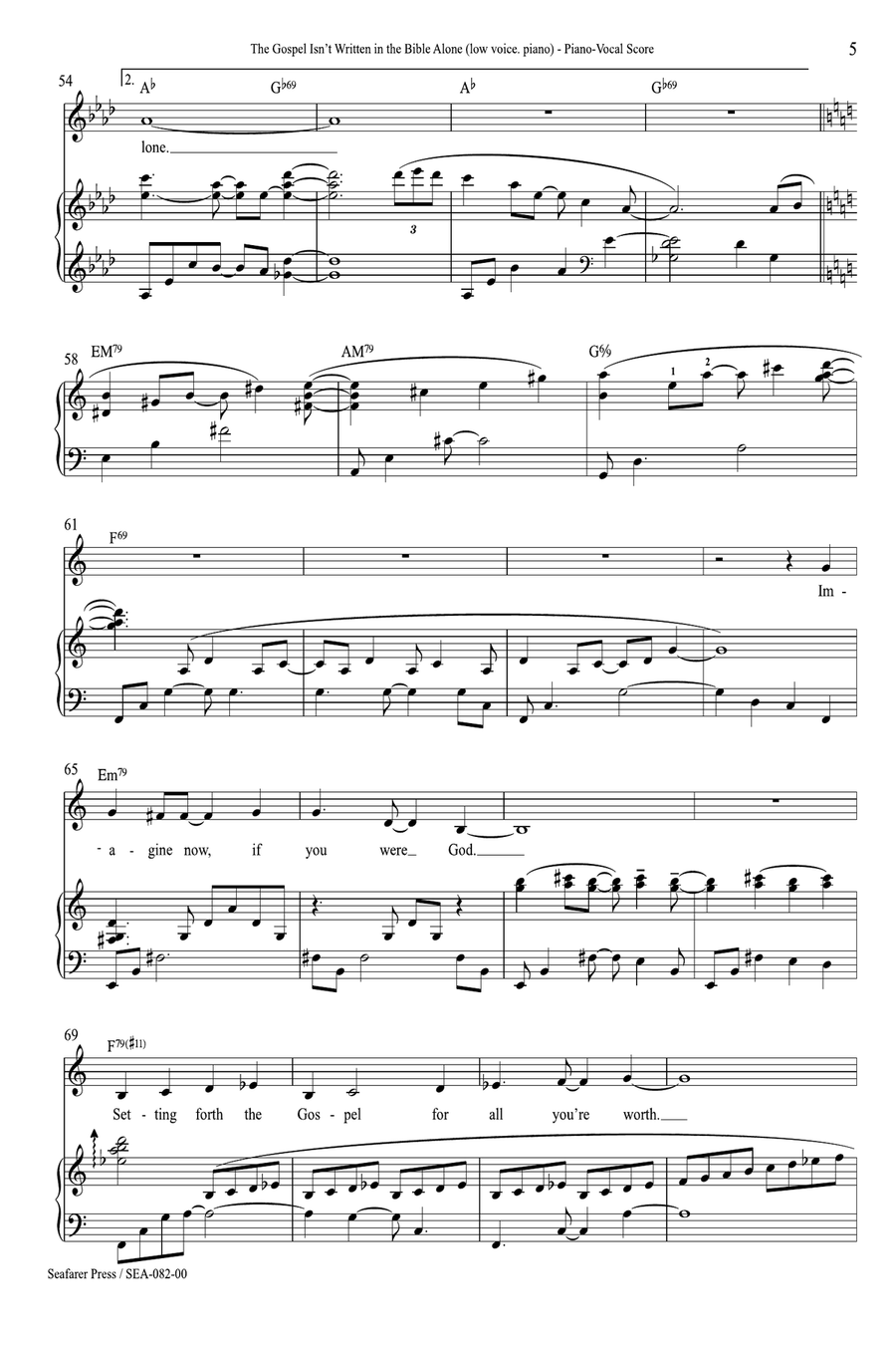 The Gospel Isn’t Written In the Bible Alone The Gospel Isn’t Written In the Bible Alone Piano, Vocal scores gallery preview page 6
