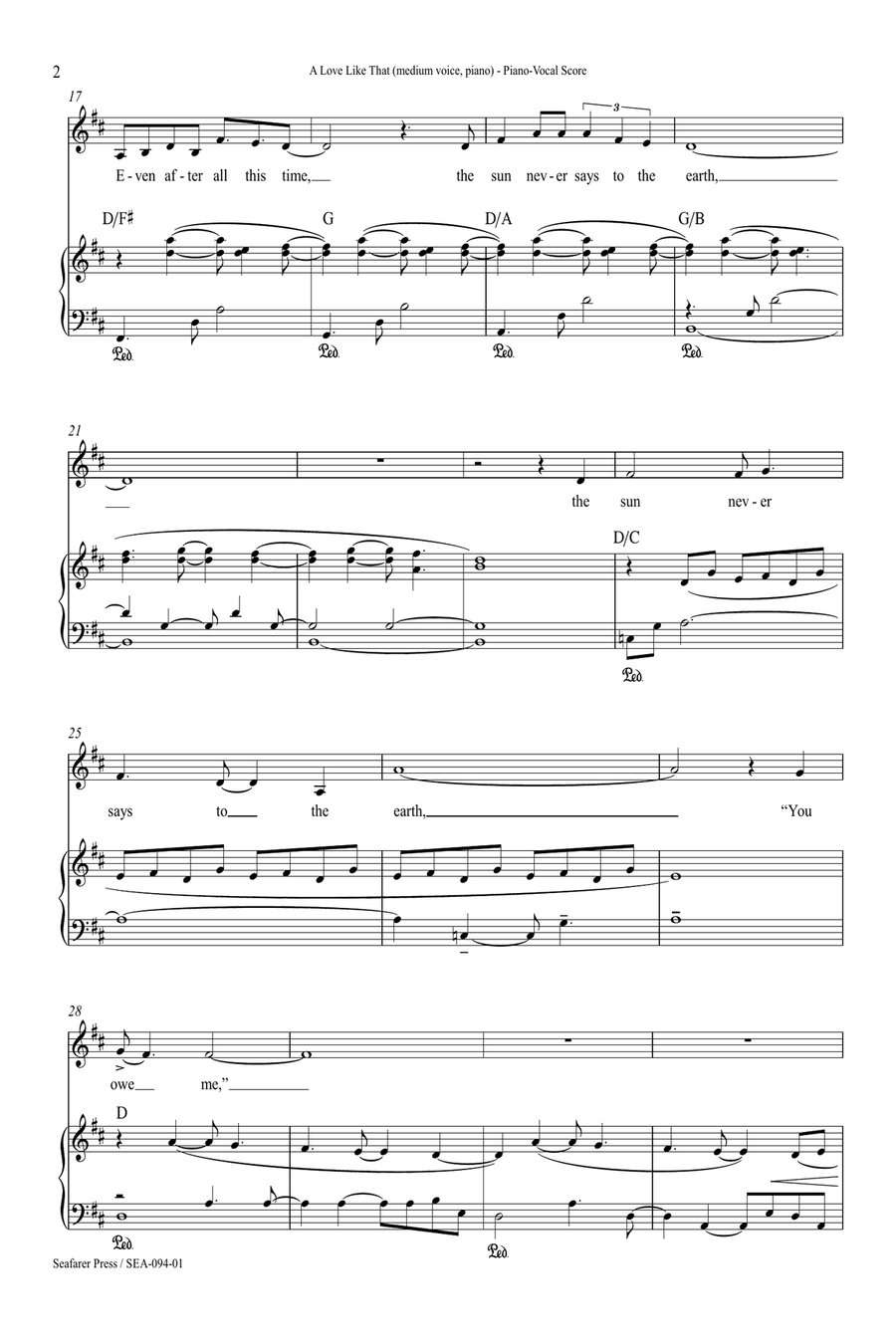 A Love Like That (Individual song) Piano, Vocal scores gallery preview page 5