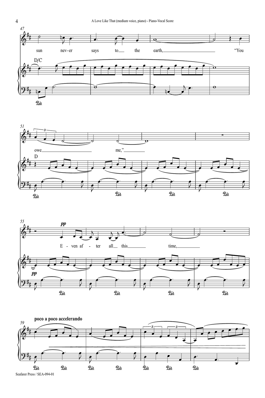A Love Like That (Individual song) Piano, Vocal scores gallery preview page 7