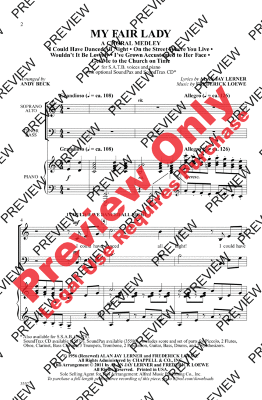 My Fair Lady My Fair Lady 4-Part scores gallery preview page 2