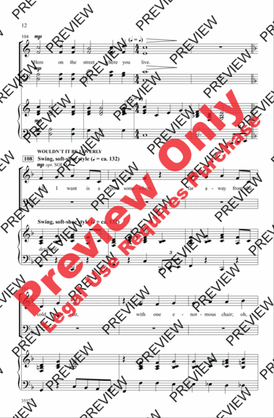 My Fair Lady My Fair Lady 4-Part scores gallery preview page 12