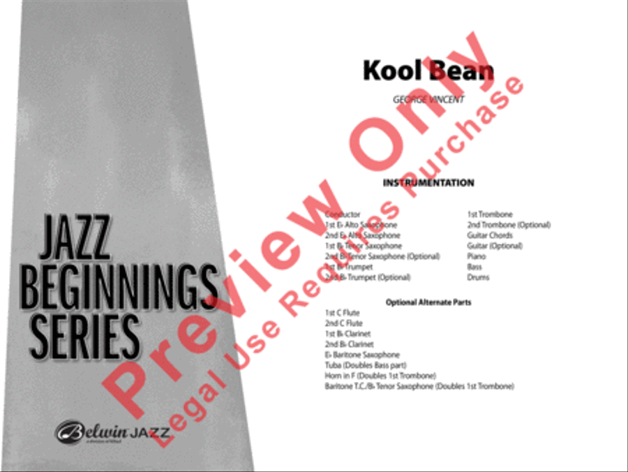 Kool Bean Kool Bean Jazz Ensemble scores gallery preview page 2