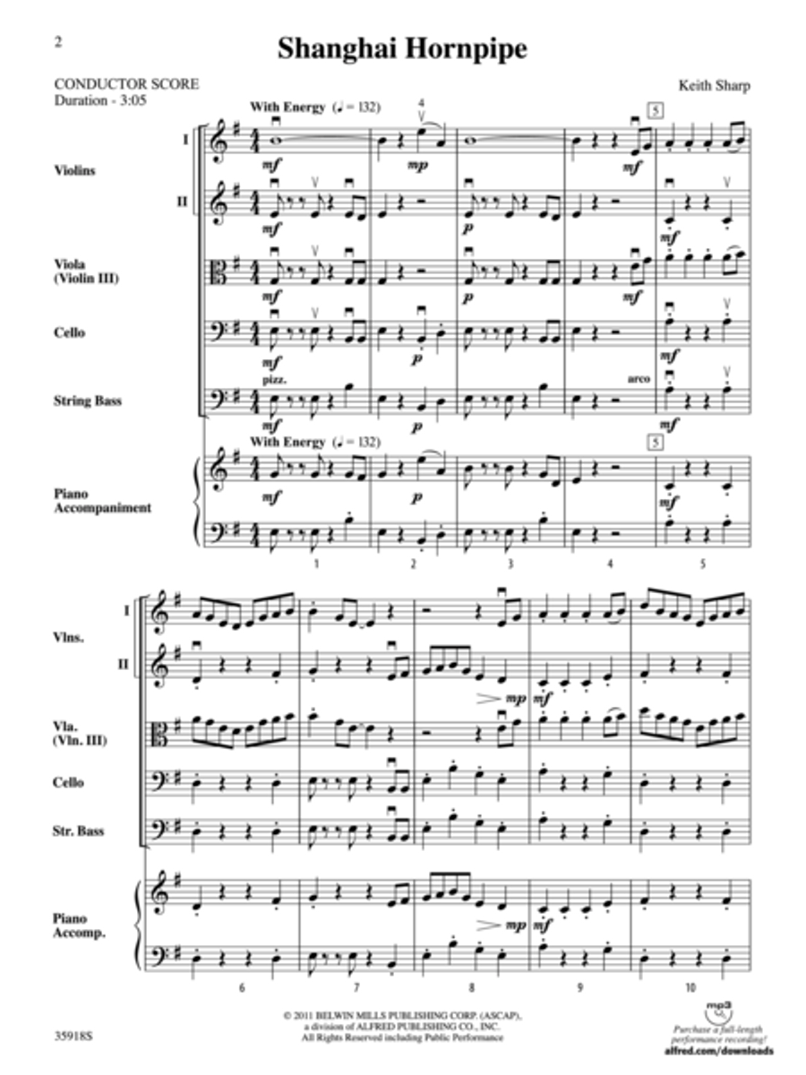 Shanghai Hornpipe Shanghai Hornpipe String Orchestra scores gallery preview page 2