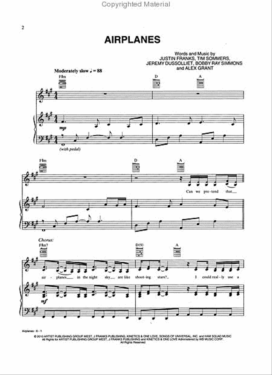 2011 Greatest Pop & Rock Hits Piano, Vocal, Guitar scores gallery preview page 2
