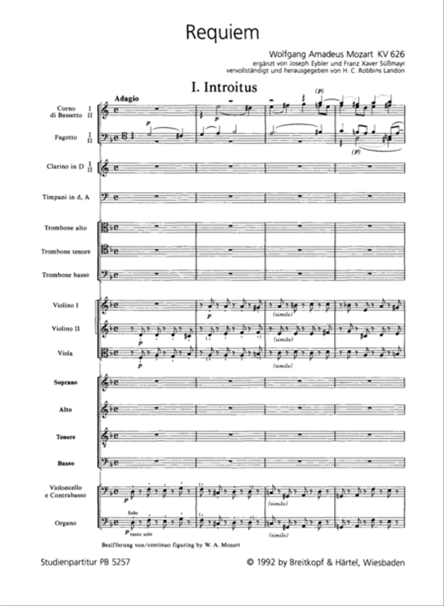 Requiem in D minor K. 626 4-Part scores gallery preview page 2