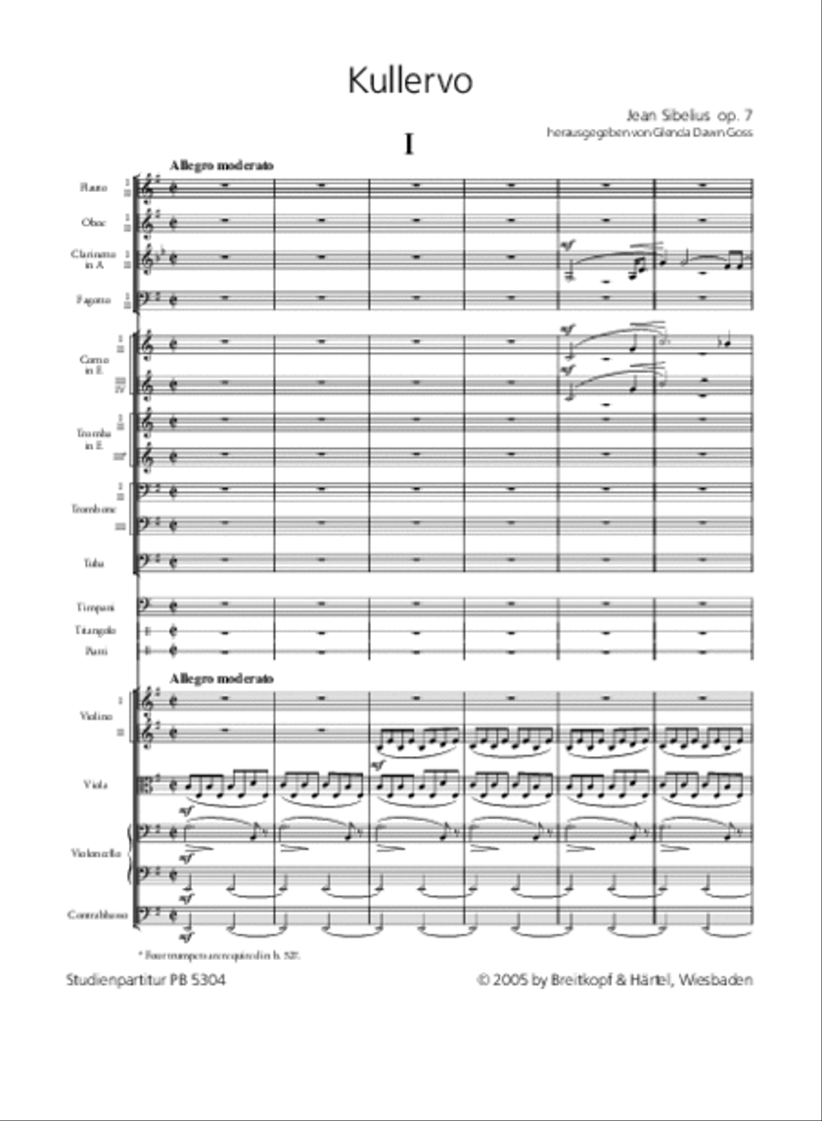 Kullervo Op. 7 TTBB scores gallery preview page 2
