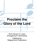 Proclaim the Glory of the Lord