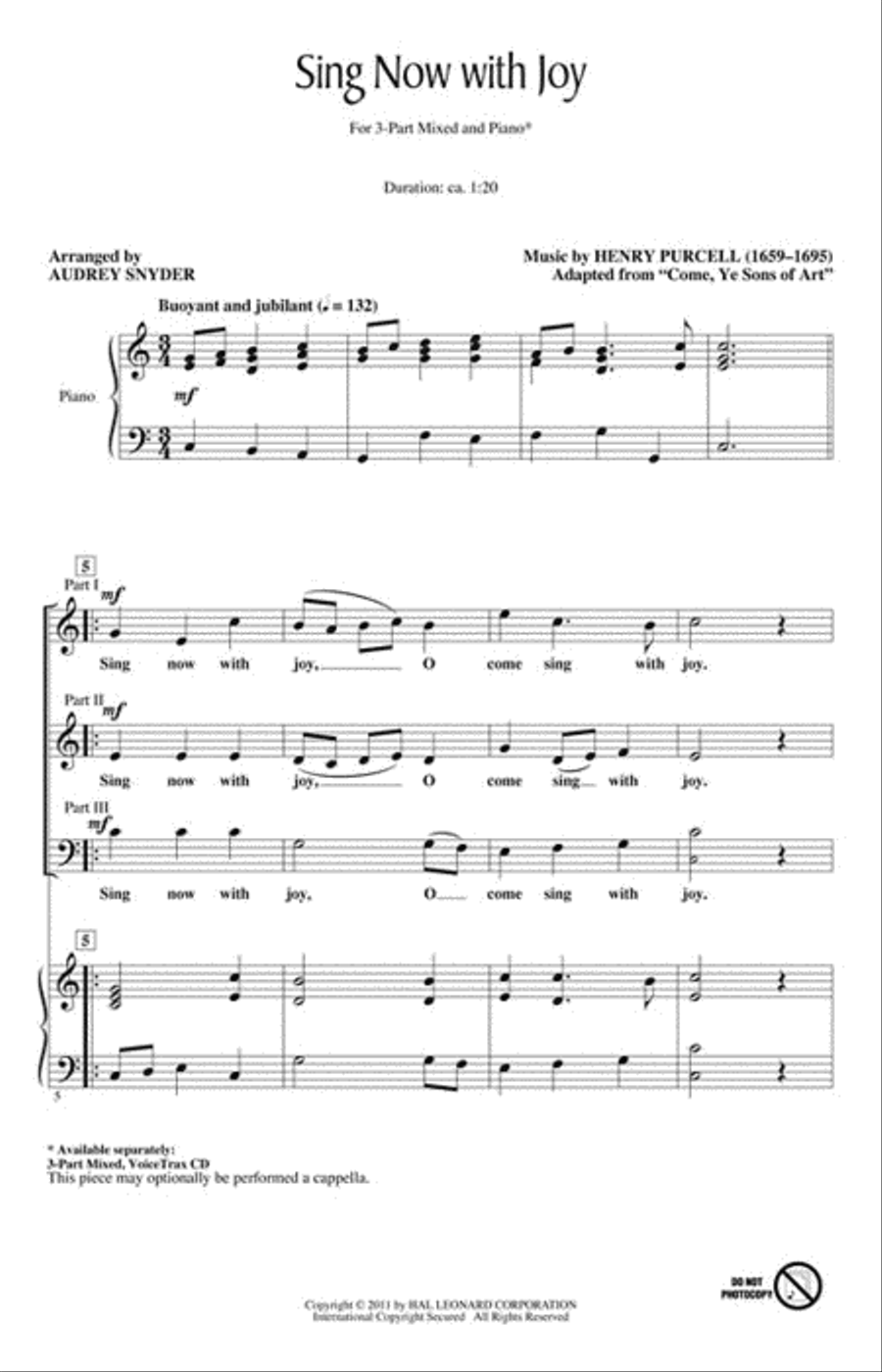 Sing Now with Joy Sing Now with Joy 3-Part scores gallery preview page 2