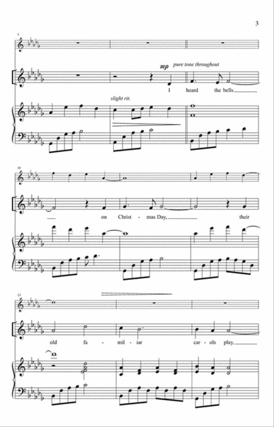 I Heard the Bells on Christmas Day 2-Part scores gallery preview page 3