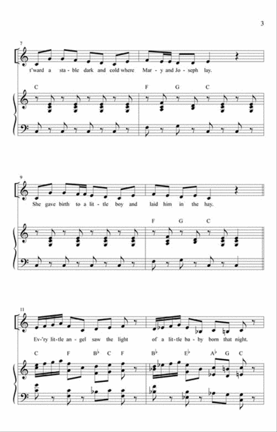 Every Little Angel Unison Choir scores gallery preview page 3