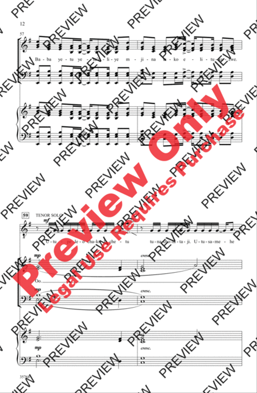 Baba Yetu Baba Yetu Divisi scores gallery preview page 12