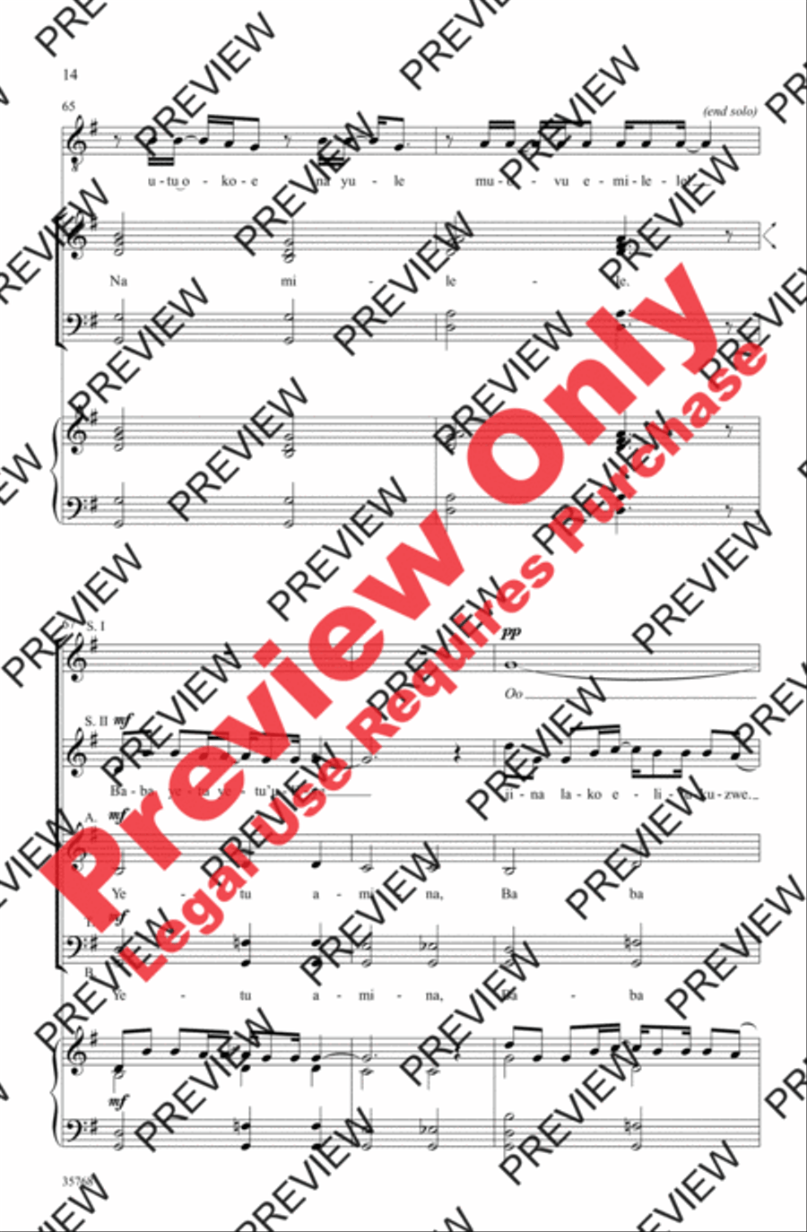Baba Yetu Baba Yetu Divisi scores gallery preview page 14