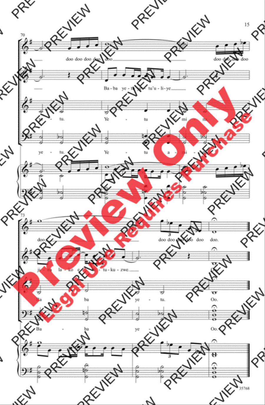 Baba Yetu Baba Yetu Divisi scores gallery preview page 15