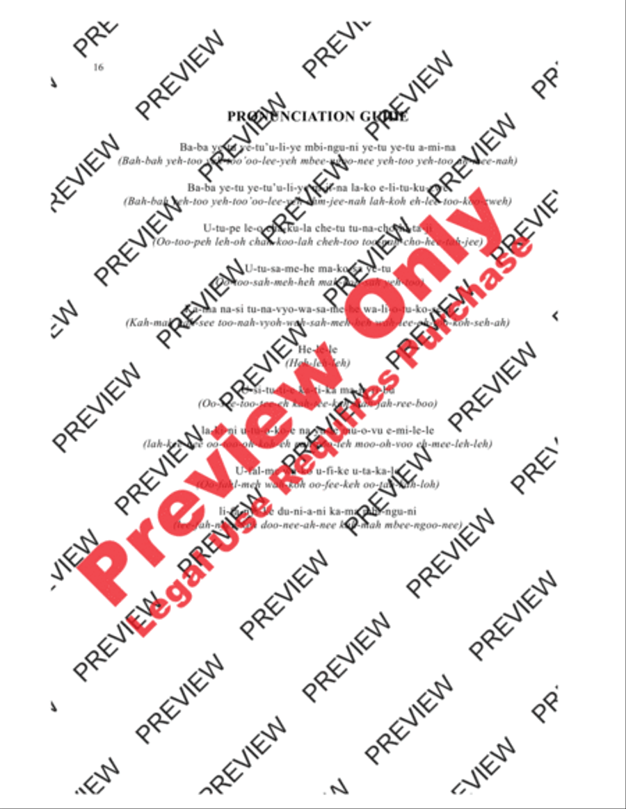 Baba Yetu Baba Yetu Divisi scores gallery preview page 16