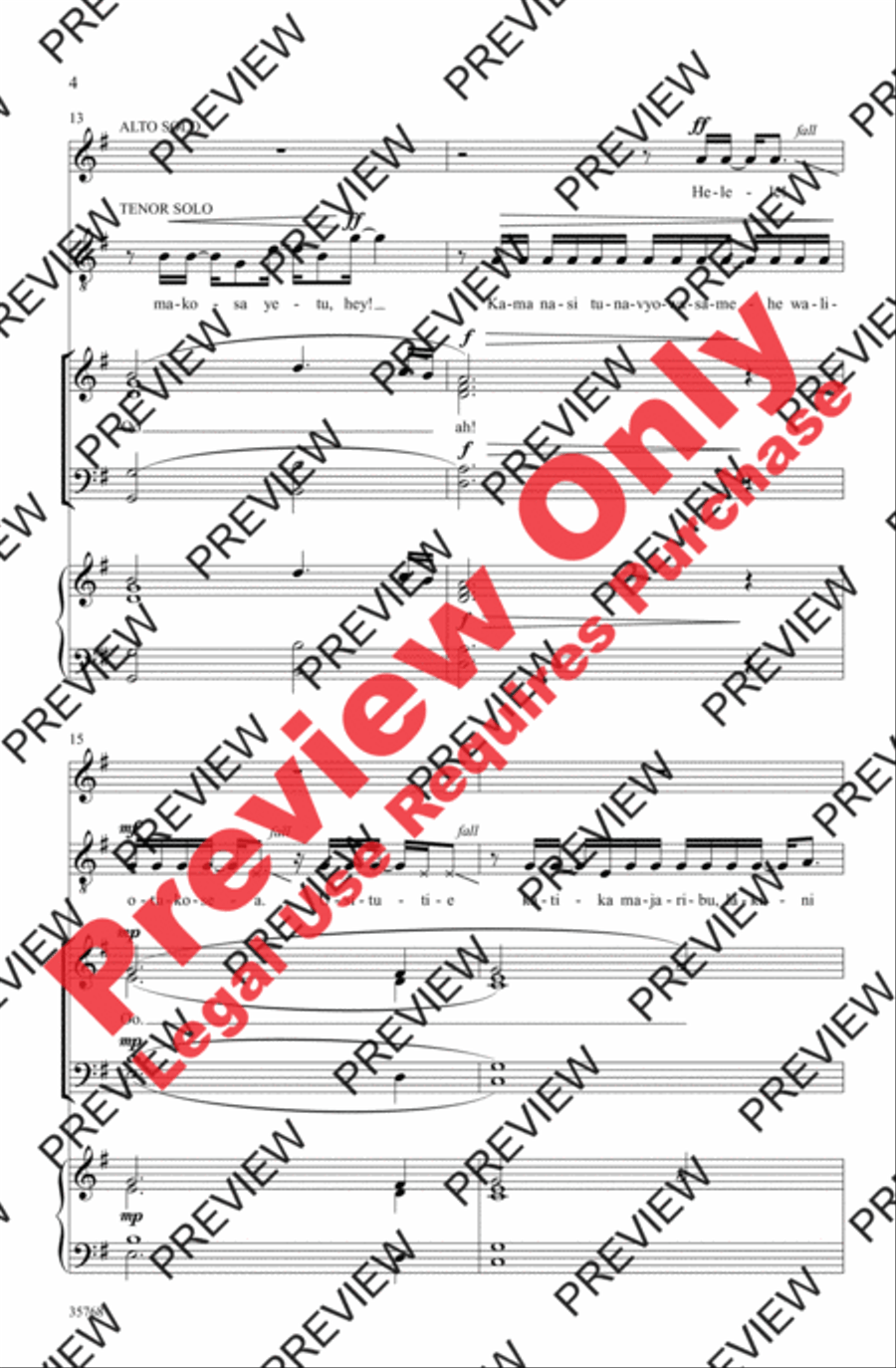 Baba Yetu Baba Yetu Divisi scores gallery preview page 4