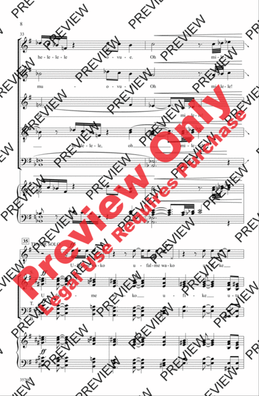 Baba Yetu Baba Yetu Divisi scores gallery preview page 8