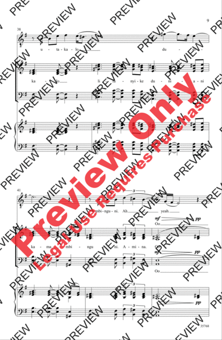 Baba Yetu Baba Yetu Divisi scores gallery preview page 9
