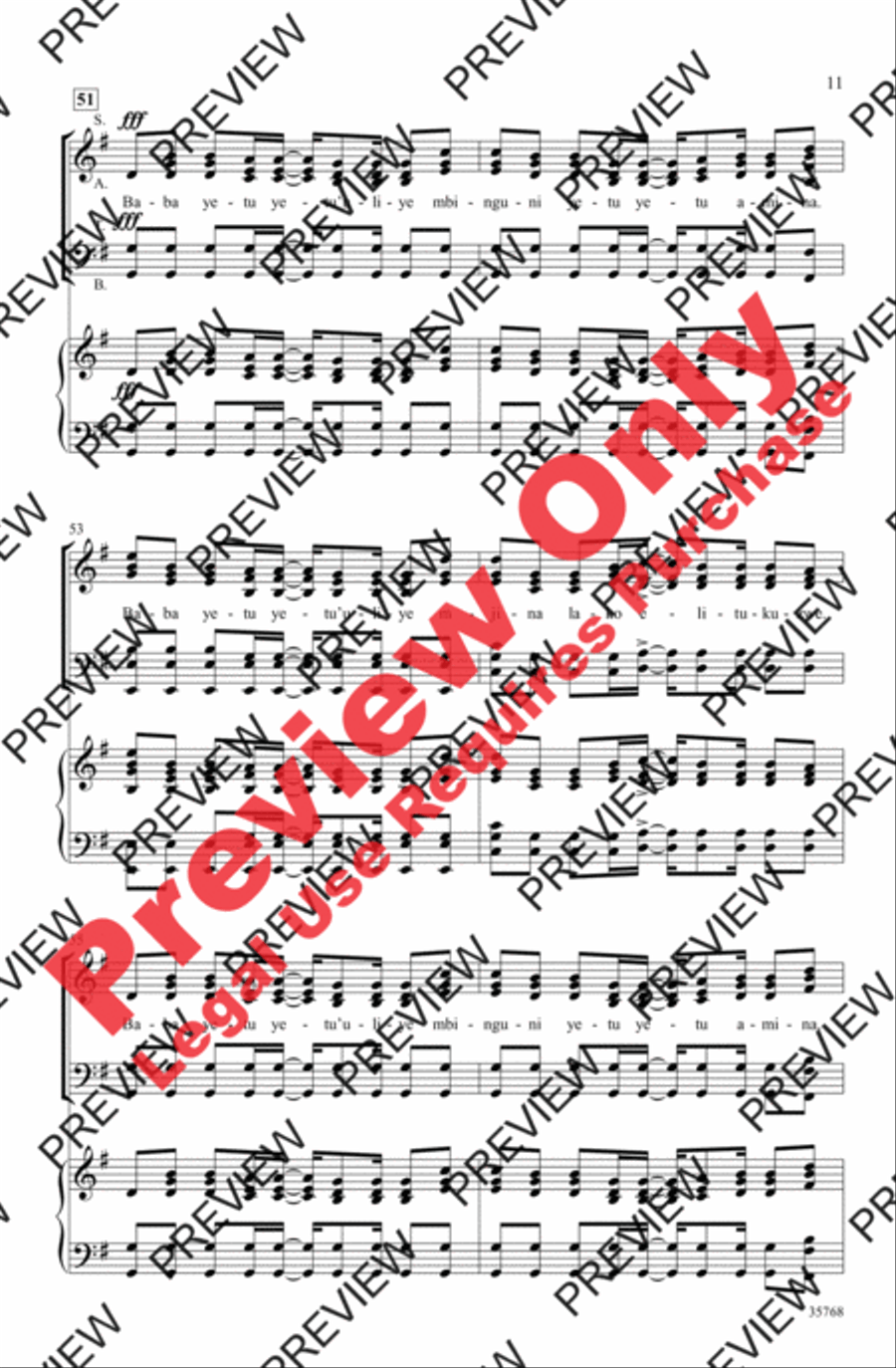 Baba Yetu Baba Yetu Divisi scores gallery preview page 11
