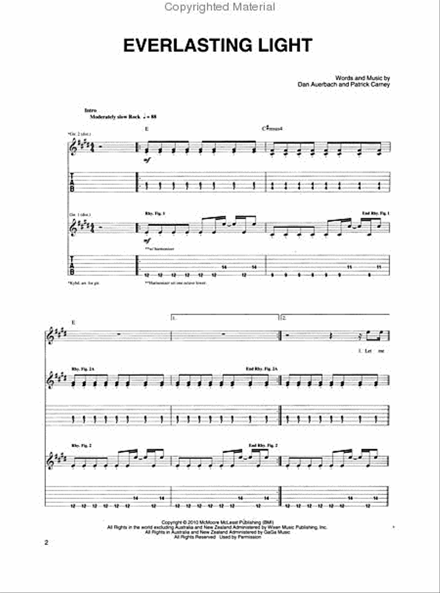 The Black Keys - Brothers Electric Guitar scores gallery preview page 2