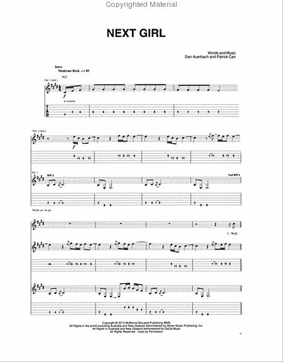 The Black Keys - Brothers Electric Guitar scores gallery preview page 3