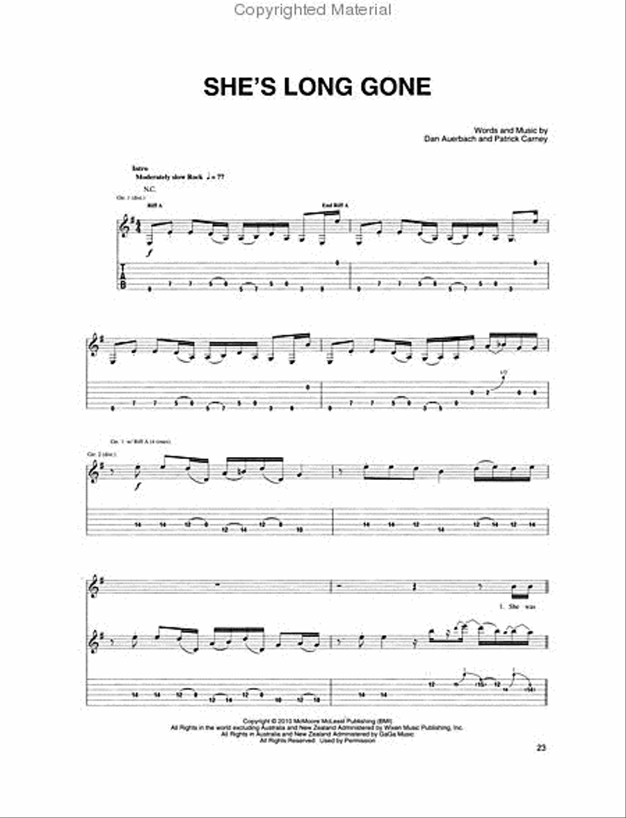 The Black Keys - Brothers Electric Guitar scores gallery preview page 4
