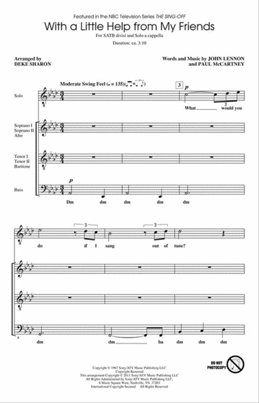 With a Little Help from My Friends Divisi scores gallery preview page 2