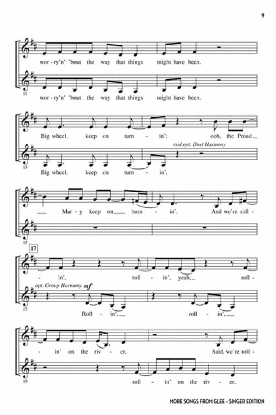 Let's All Sing... More Songs from Glee Choir scores gallery preview page 3