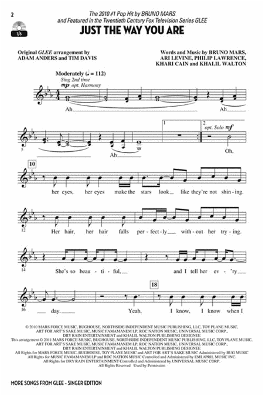 Let's All Sing... More Songs from Glee Choir scores gallery preview page 4