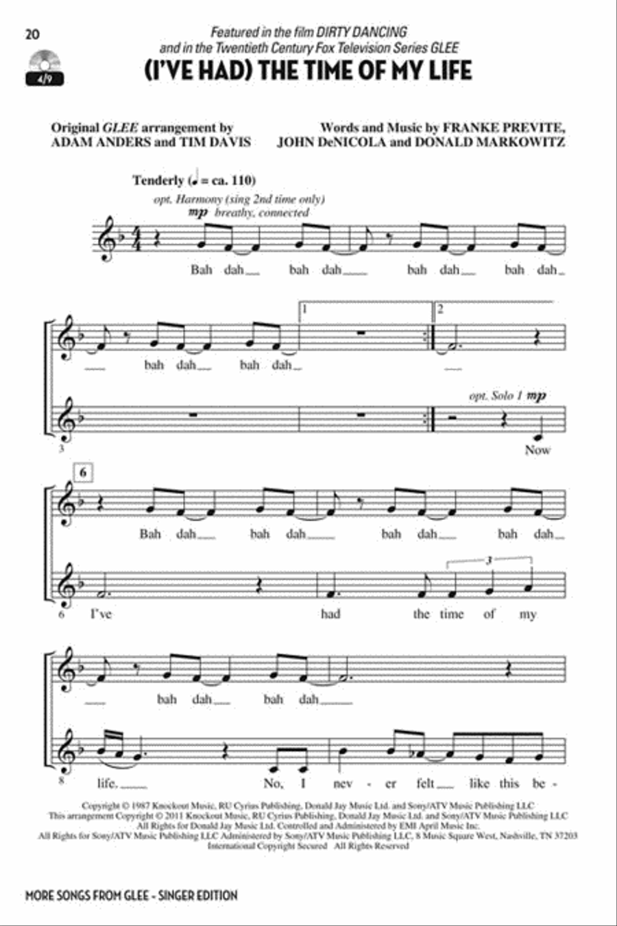 Let's All Sing... More Songs from Glee Choir scores gallery preview page 6