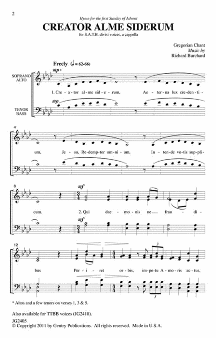 Creator Alme Siderum Creator Alme Siderum TTBB scores gallery preview page 2