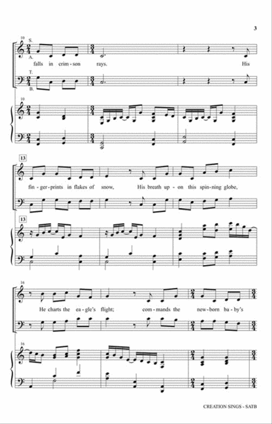 Creation Sings the Father's Song 4-Part scores gallery preview page 3