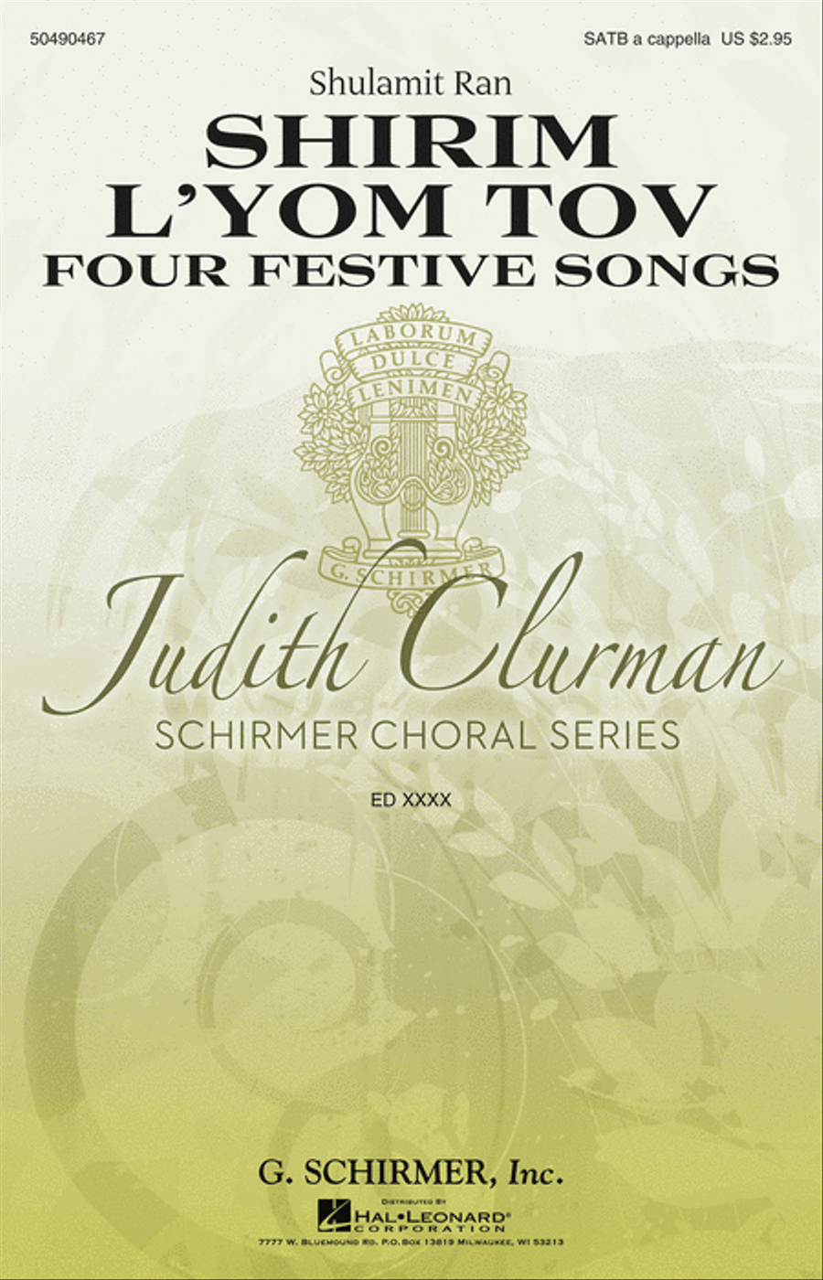 Shirim L'Yom Tov – Four Festive Songs 4-Part scores gallery preview page 1