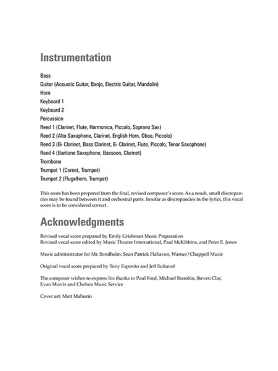 Stephen Sondheim – Assassins Voice scores gallery preview page 3