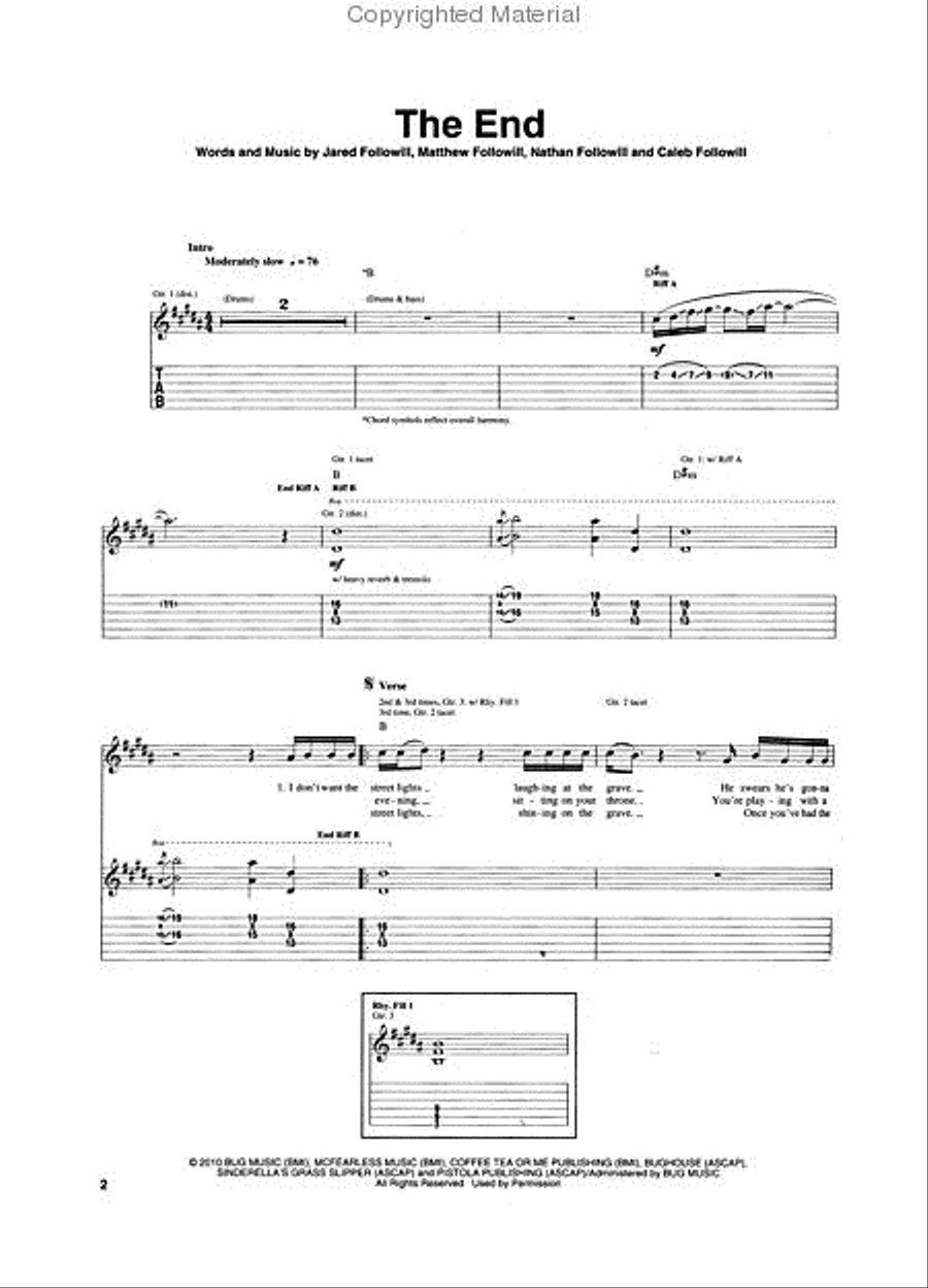 Kings of Leon - Come Around Sundown scores gallery preview page 2