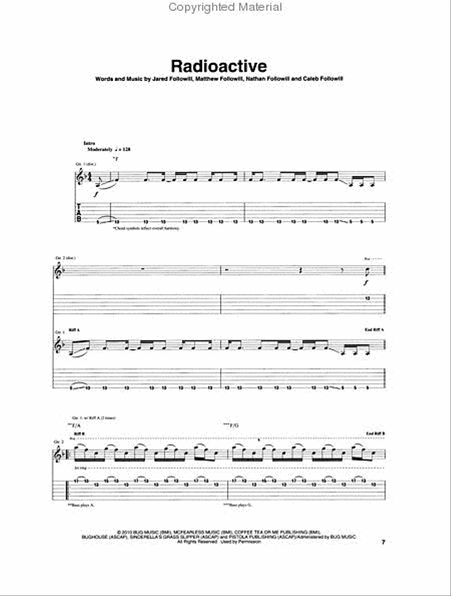 Kings of Leon - Come Around Sundown scores gallery preview page 3