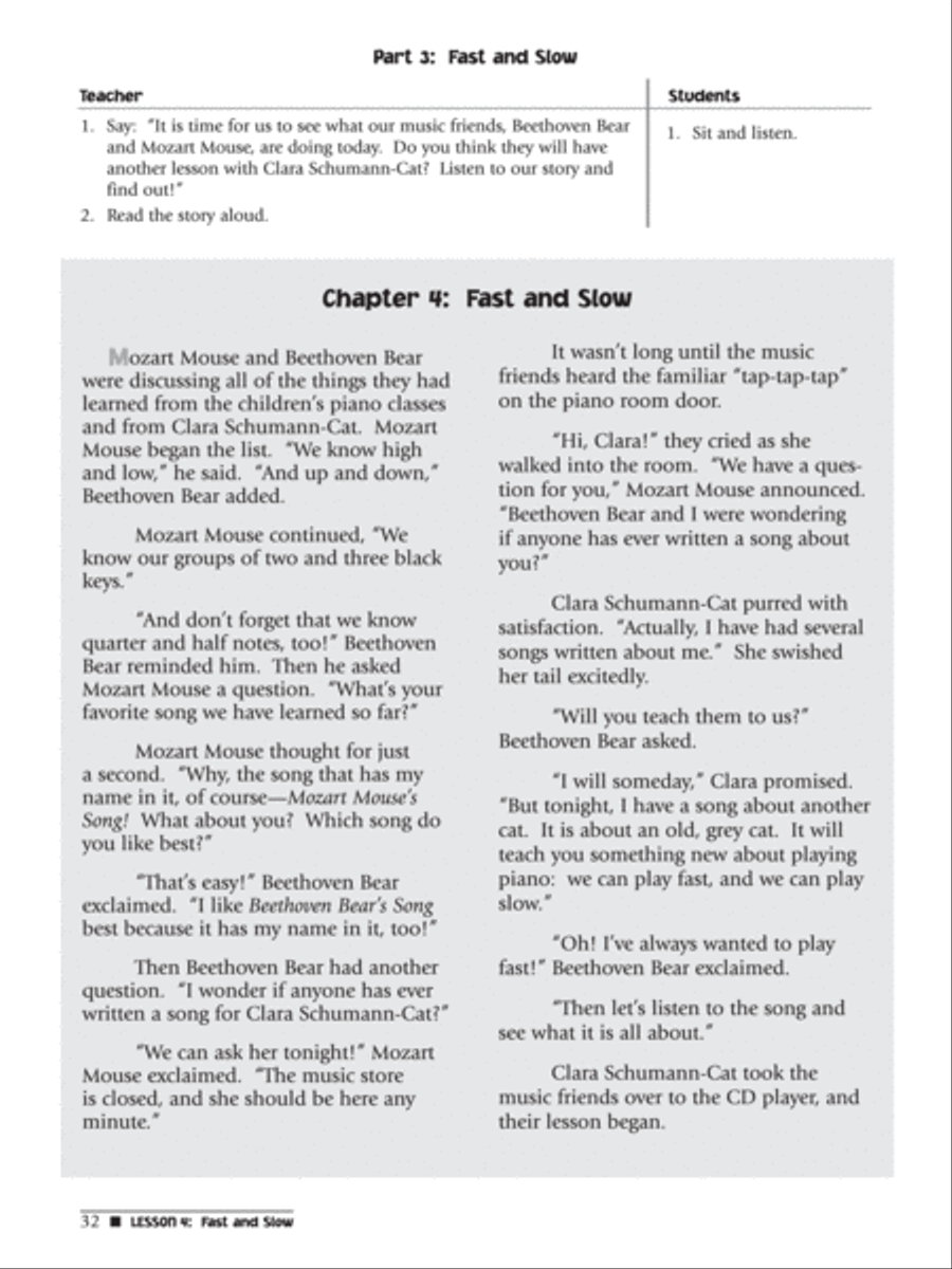 Music for Little Mozarts Meet the Music Friends Piano Method scores gallery preview page 4