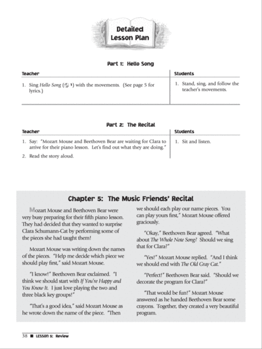 Music for Little Mozarts Meet the Music Friends Piano Method scores gallery preview page 5