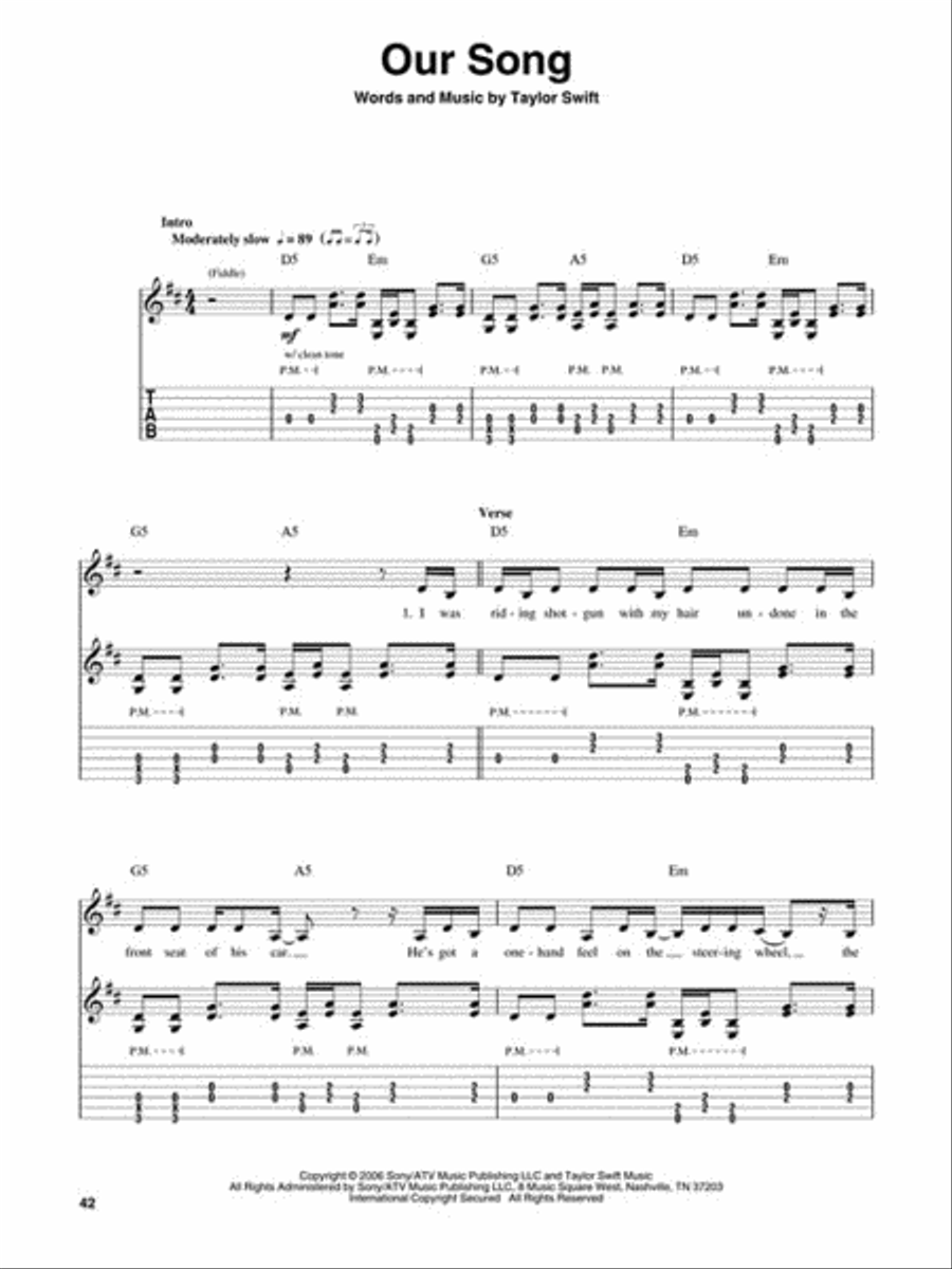 Taylor Swift Electric Guitar scores gallery preview page 6